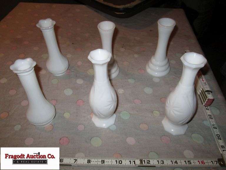 Milk Glass Vases Fragodt Auction and Real Estate LLC