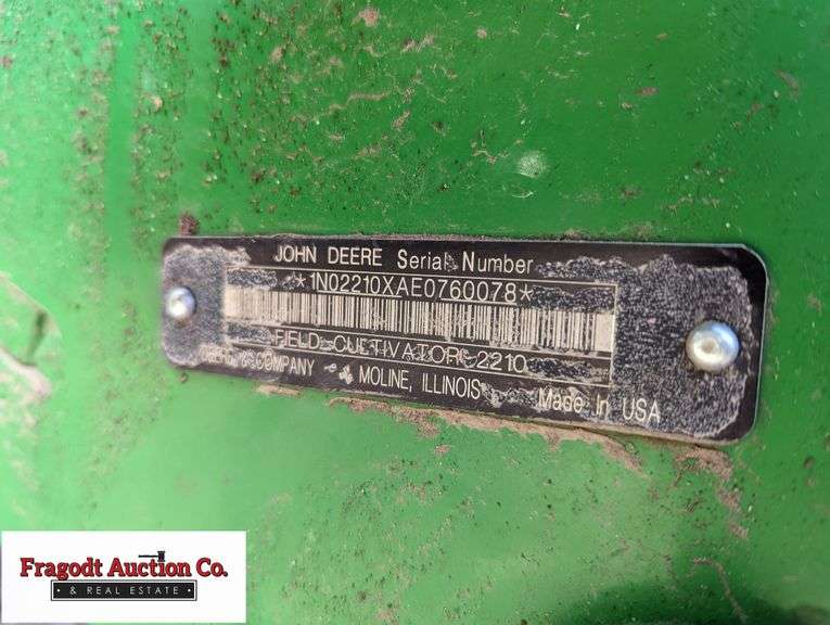 2014 John Deere 2210 Field Cultivator, 50’, Narrow Frame, Knock off