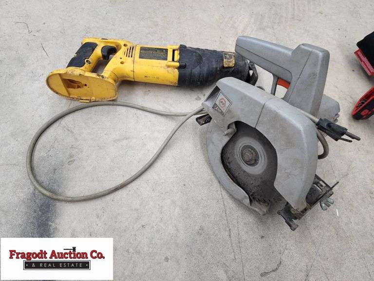Dewalt Sawzall and Black and Decker Circular Saw Fragodt Auction