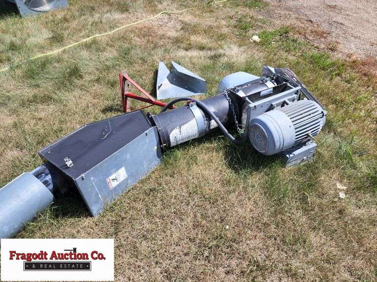 8” Unload Bin Auger with 10” (27 Degree) Incline and 10hp Single Phase