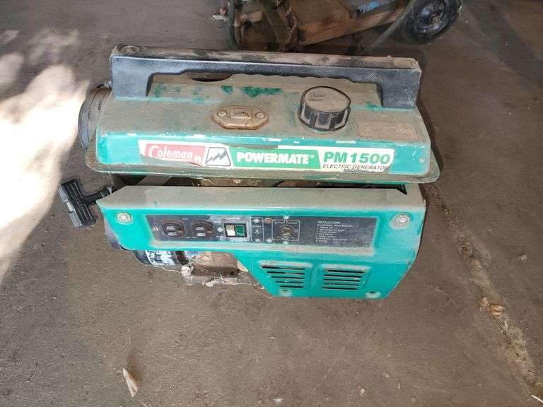 Coleman Powermate PM1500 Generator, *Gas Tank Has a Leak Fragodt Auction and Real Estate LLC