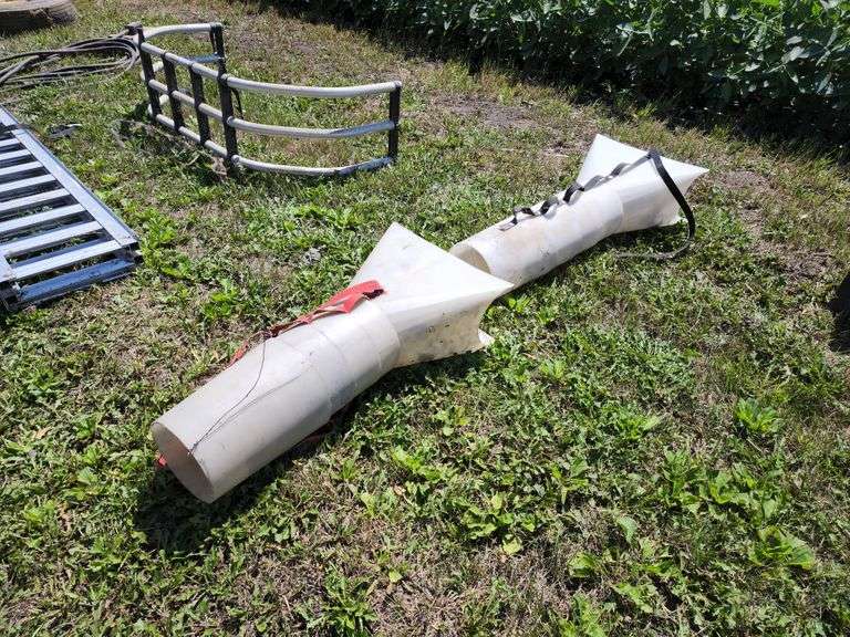 (2) Poly Auger Downspout Extensions Fragodt Auction and Real Estate LLC