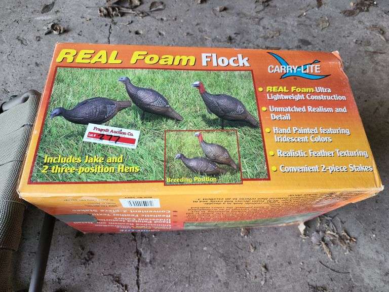 Hunting Seat, Foam Turkey Decoys Fragodt Auction and Real Estate LLC