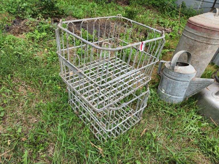 Steel Milk Crate Fragodt Auction and Real Estate LLC