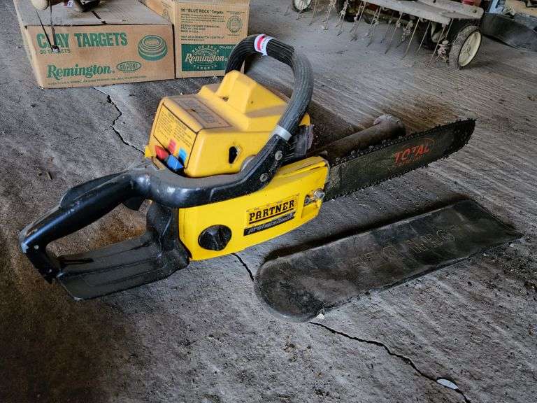 Partner P55 Chainsaw and Wedge Untested Fragodt Auction and Real