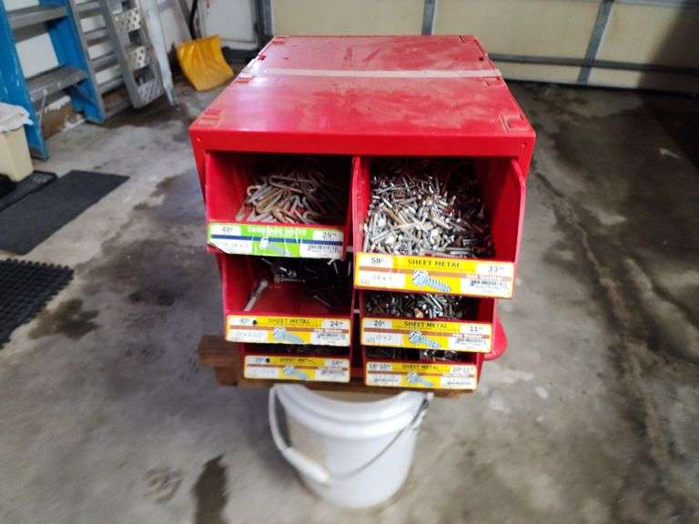 Midwest Fastener Storage Unit for Bolts, Nuts, Etc. 12” x 16” x 12