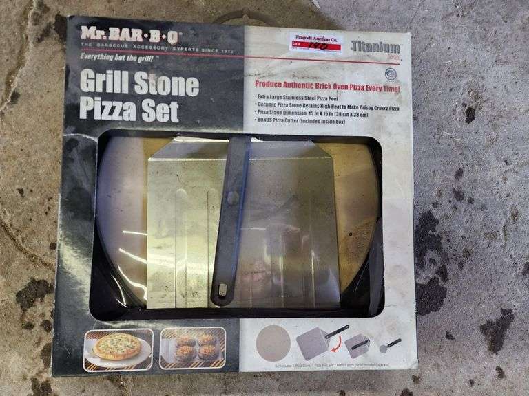 Grill Stone Pizza Set Fragodt Auction and Real Estate LLC