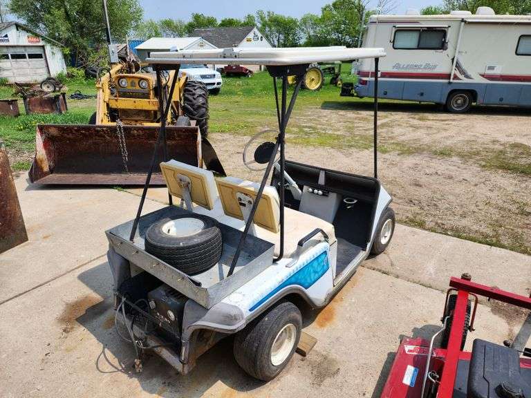 EZ Go 36 Volt Electric Golf Cart with Charger and Spare Tire (Might