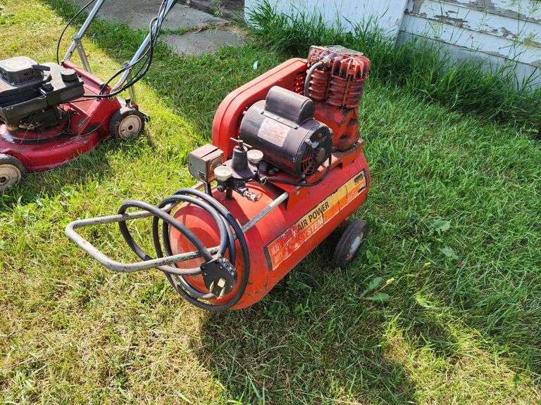 Montgomery Ward Heavy Duty Air Power System 20 Gallon 1 Stage Air