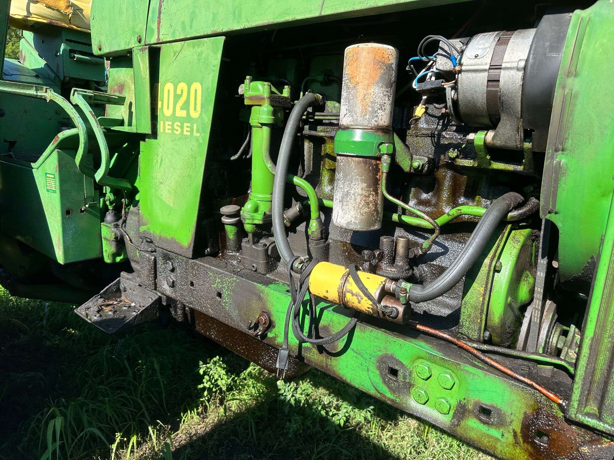 1969 John Deere 4020 Diesel 2wd Tractor, Syncro Shift, Shows 8,373 Hours,  18.4-34 Tires, 540/1000 PTO, 2 Hydraulics, Quick Hitch, Engine Heater, SN:  214211R - Fragodt Auction and Real Estate LLC