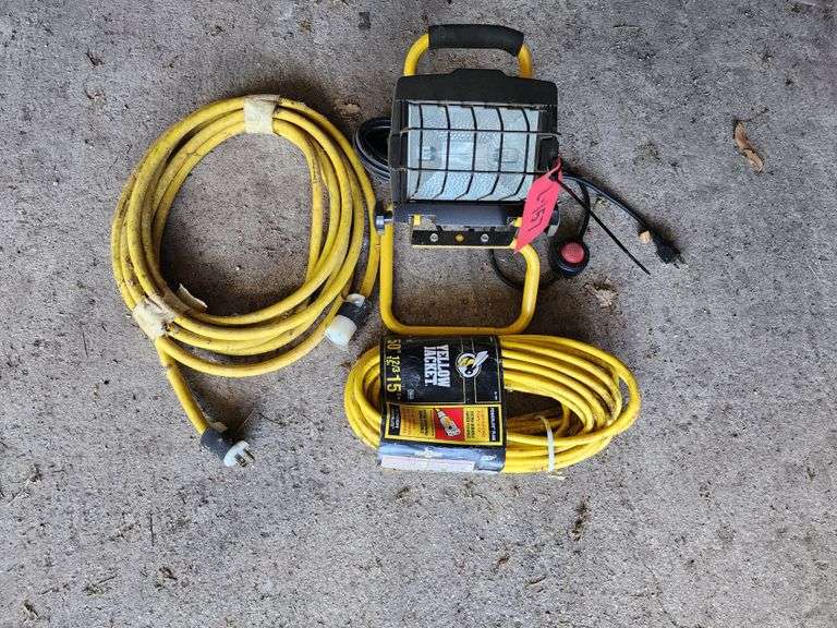 Halogen Work Light and Extension Cords Fragodt Auction and Real