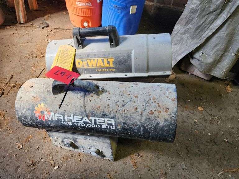 DeWalt 150,000 BTU LP Heater and Mr. Heater 170,000 BTU LP Heater - Fragodt  Auction and Real Estate LLC