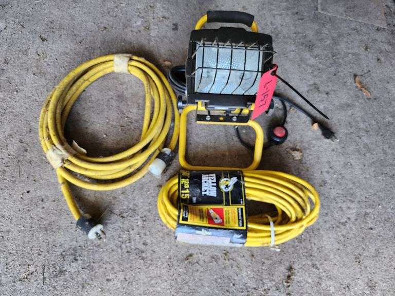 Halogen Work Light and Extension Cords Fragodt Auction and Real
