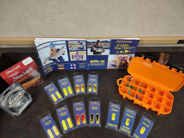 Assortment of Fishing Items. Donated by Prairie Sun Bank, Browns