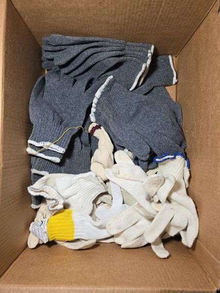 BOX OF STRING GLOVES.