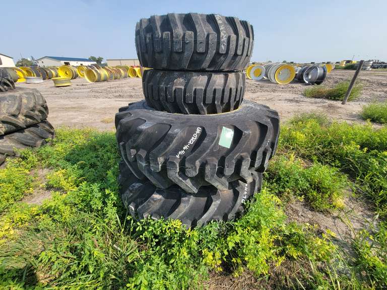 New 2 Front and 2 Rear Compact Tractor Tires on John Deere Rims Fastline Auctions, LLC