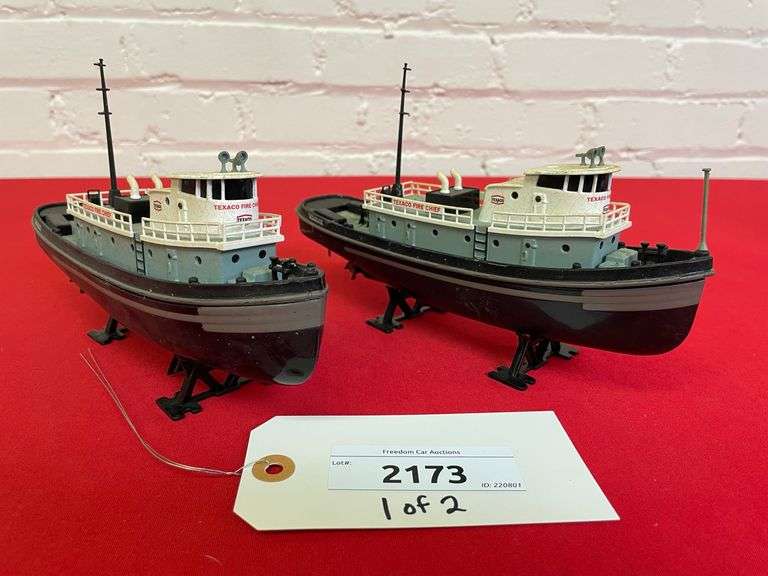 Set of 2 Texaco Fire Chief Boats Spankys Freedom Car Auctions