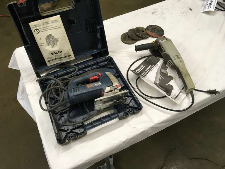 Bosch Jigsaw & Taskforce Angle Grinder Gavel Roads Online Auctions