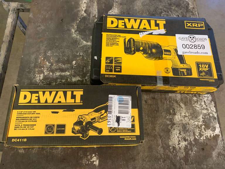 Dewalt 18 Volt Reciprocating Saw Kit & 4 1/2" Grinder Gavel Roads