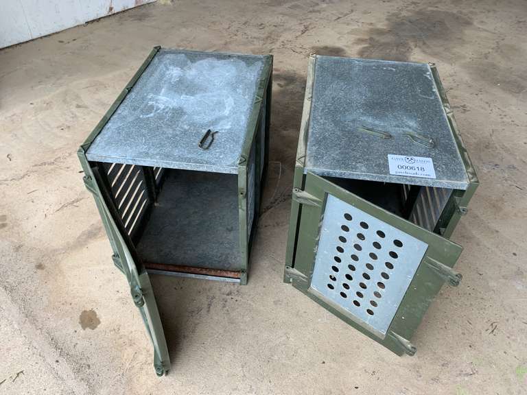 2-metal-plastic-individual-dog-boxes-gavel-roads-online-auctions