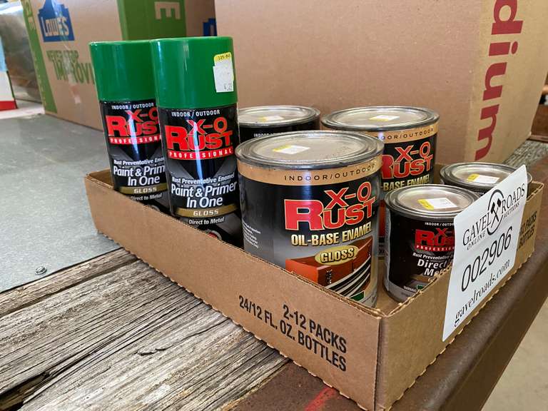 XO Rust Paint/Primer & Spray Paint (Green) Gavel Roads Online Auctions