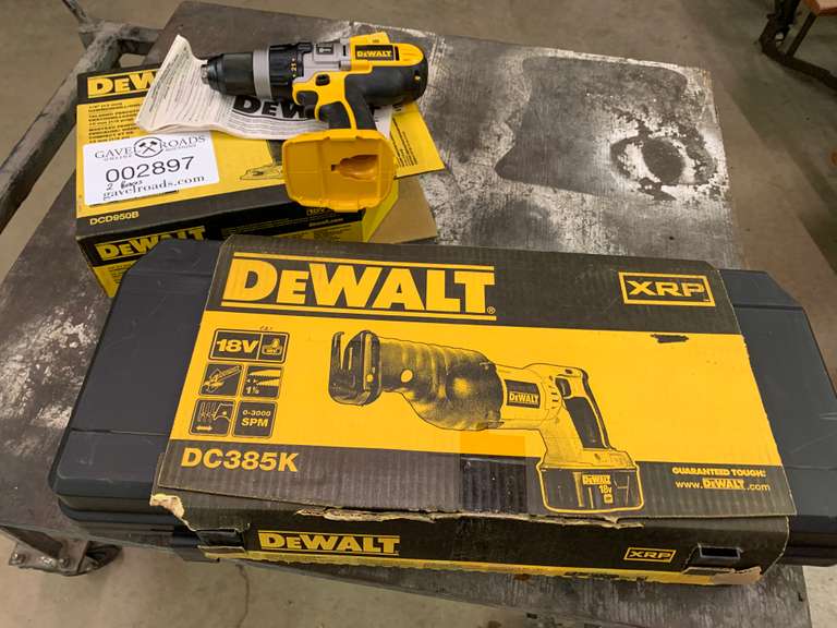 New Dewalt 18 Volt XRP Drill/Driver, & 18 Volt XRP Sawsall Kit Gavel