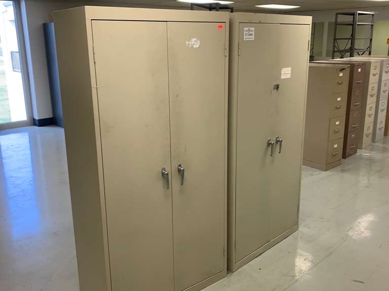 (2) Enclosed Shelving Units Gavel Roads Online Auctions