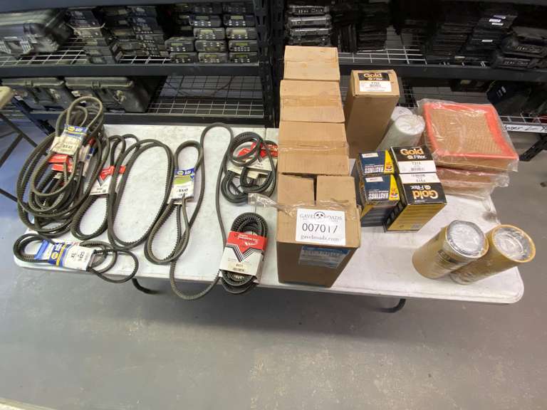Misc. New Replacement Belts, Oil, Air & Fuel Filters Gavel Roads
