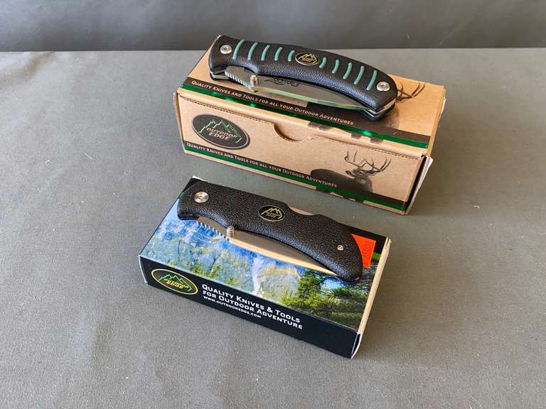 (1) Outdoor Edge Grip Lite Knife & (1) Outdoor Edge Flip 'n Zip Box