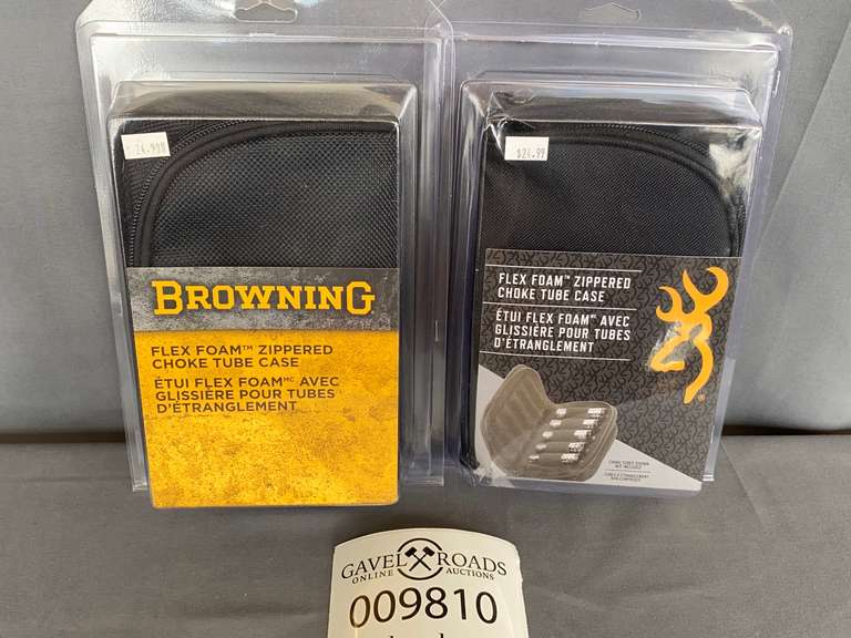 (2) Browning Flex Foam Zippered Choke Tube Cases Gavel Roads Online