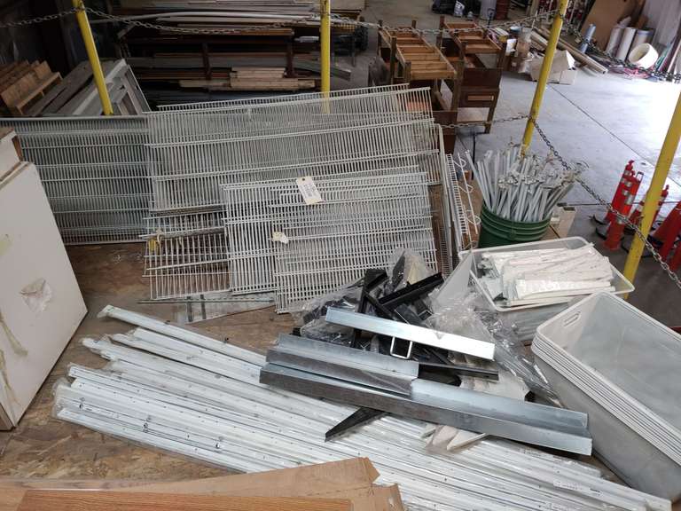 Assorted Metal Shelving/Hardware & Metal Ikea Storage Baskets Gavel