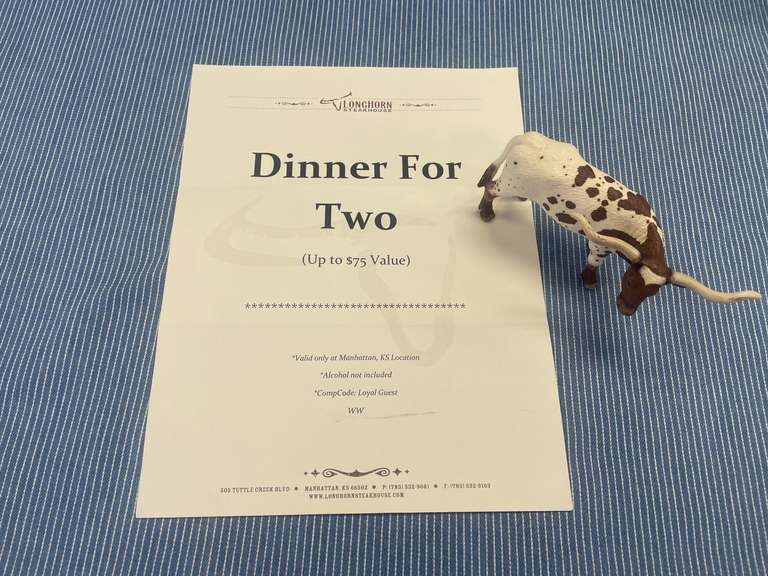 Longhorn Steakhouse Dinner for Two Gavel Roads Online Auctions
