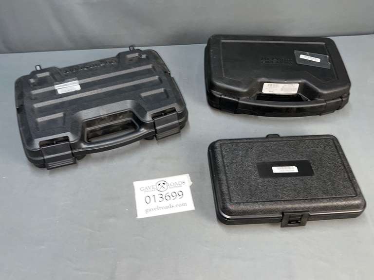 (3) Assorted Hard Plastic Handgun Cases Gavel Roads Online Auctions
