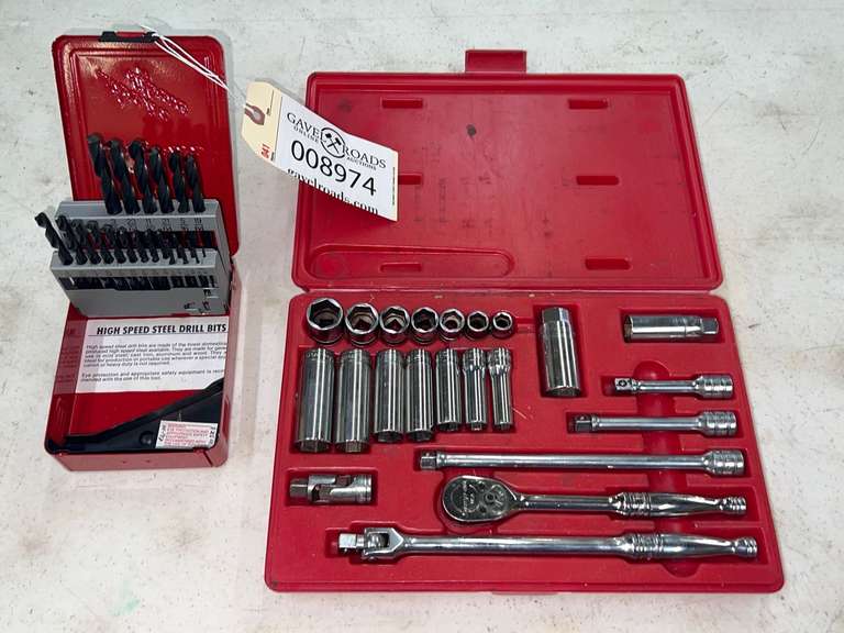 SnapOn Socket Set & Drill Bit Set Gavel Roads Online Auctions