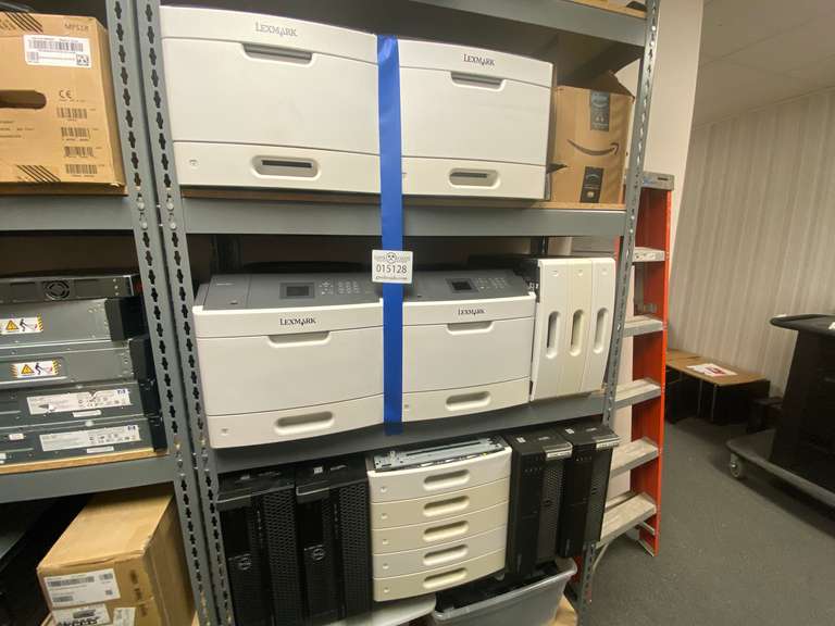 (4) Lexmark Model MS710DN Laser Printers & (3) Additional Paper Trays