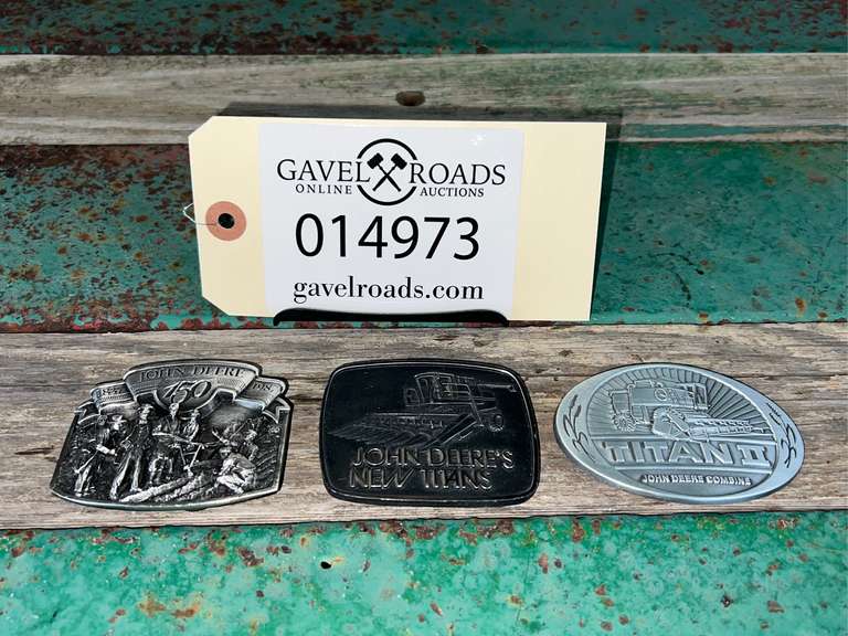 (3) John Deere Belt Buckles Gavel Roads Online Auctions