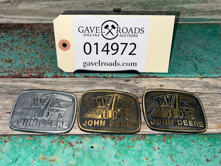 (3) John Deere Belt Buckles Gavel Roads Online Auctions