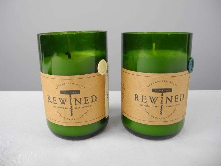 Pair of Highly Fragrant Rewined Soy Candles GC5 Auctions