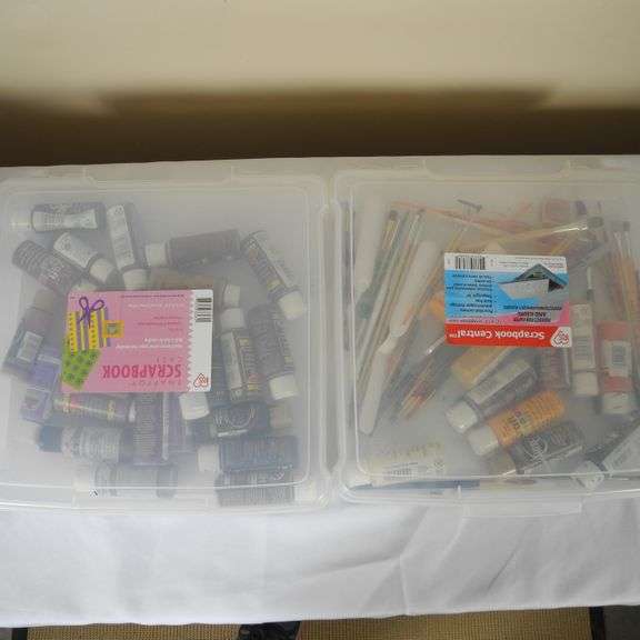 Lot of 2 Bins of Acrylic Paint 2 GC5 Auctions