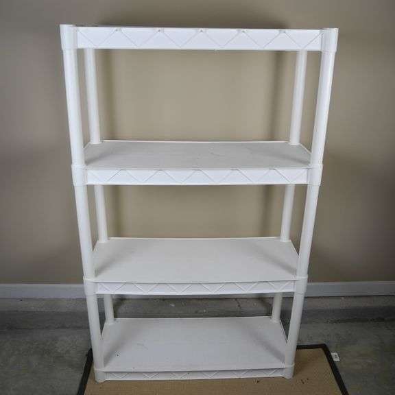 White Plastic Stacking Shelves GC5 Auctions