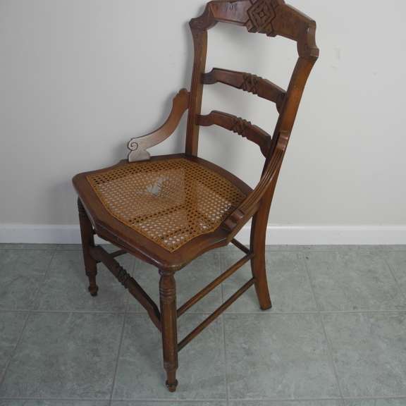 Antique Carved Cane Bottom Chair Needs Recaning GC5 Auctions