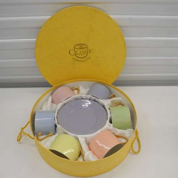 Classic Coffee & Tea Cup & Saucer Sets In Box GC5 Auctions
