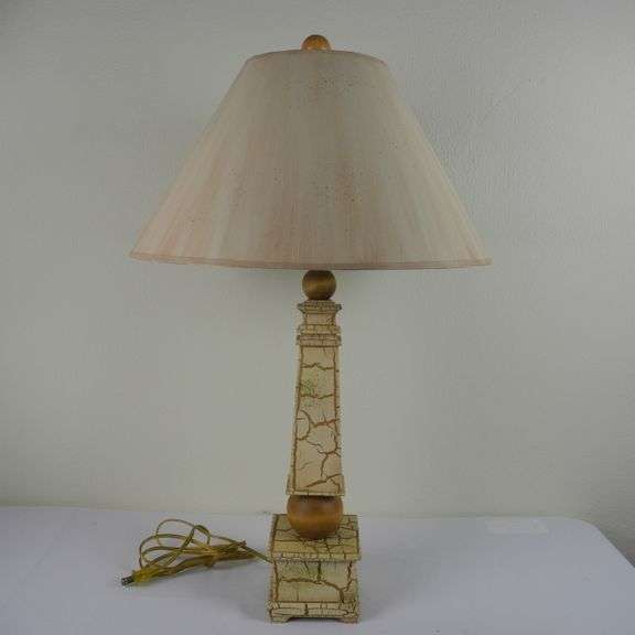 30 " Crackle Paint Table Lamp GC5 Auctions