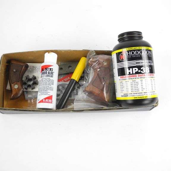 Collection of Bullet Making Supplies with Pistol Grips GC5 Auctions