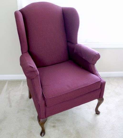 LaZBoy Classics Maroon Wingback Chair GC5 Auctions