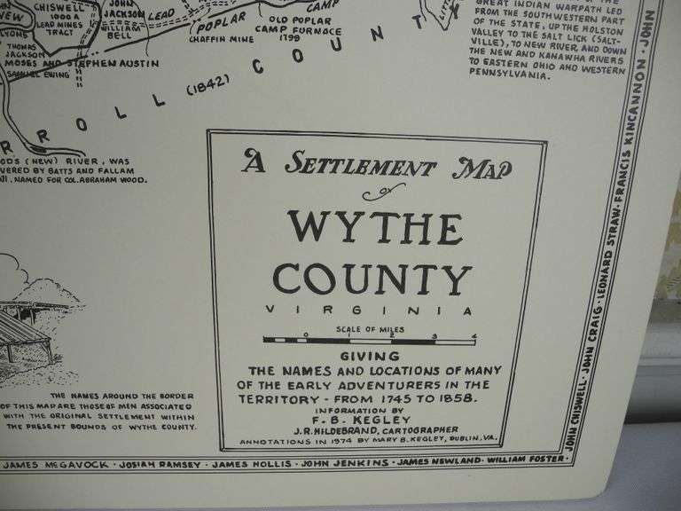 Wythe County Virginia Map GC5 Auctions