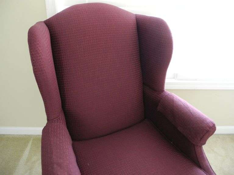 LaZBoy Classics Maroon Wingback Chair GC5 Auctions