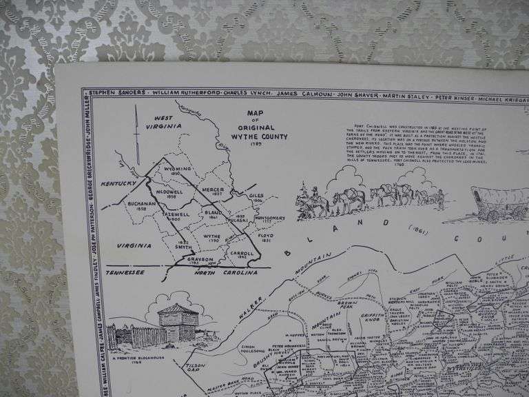 Wythe County Virginia Map GC5 Auctions