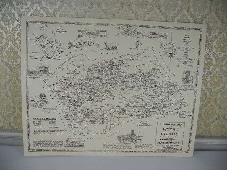 Wythe County Virginia Map GC5 Auctions