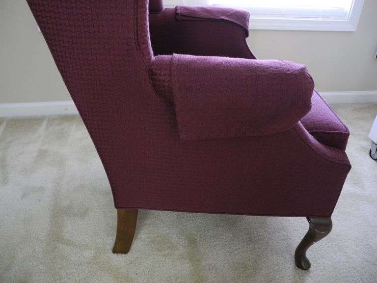 LaZBoy Classics Maroon Wingback Chair GC5 Auctions